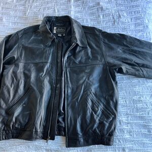 Eddie Bauer Men's Black Leather Jacket